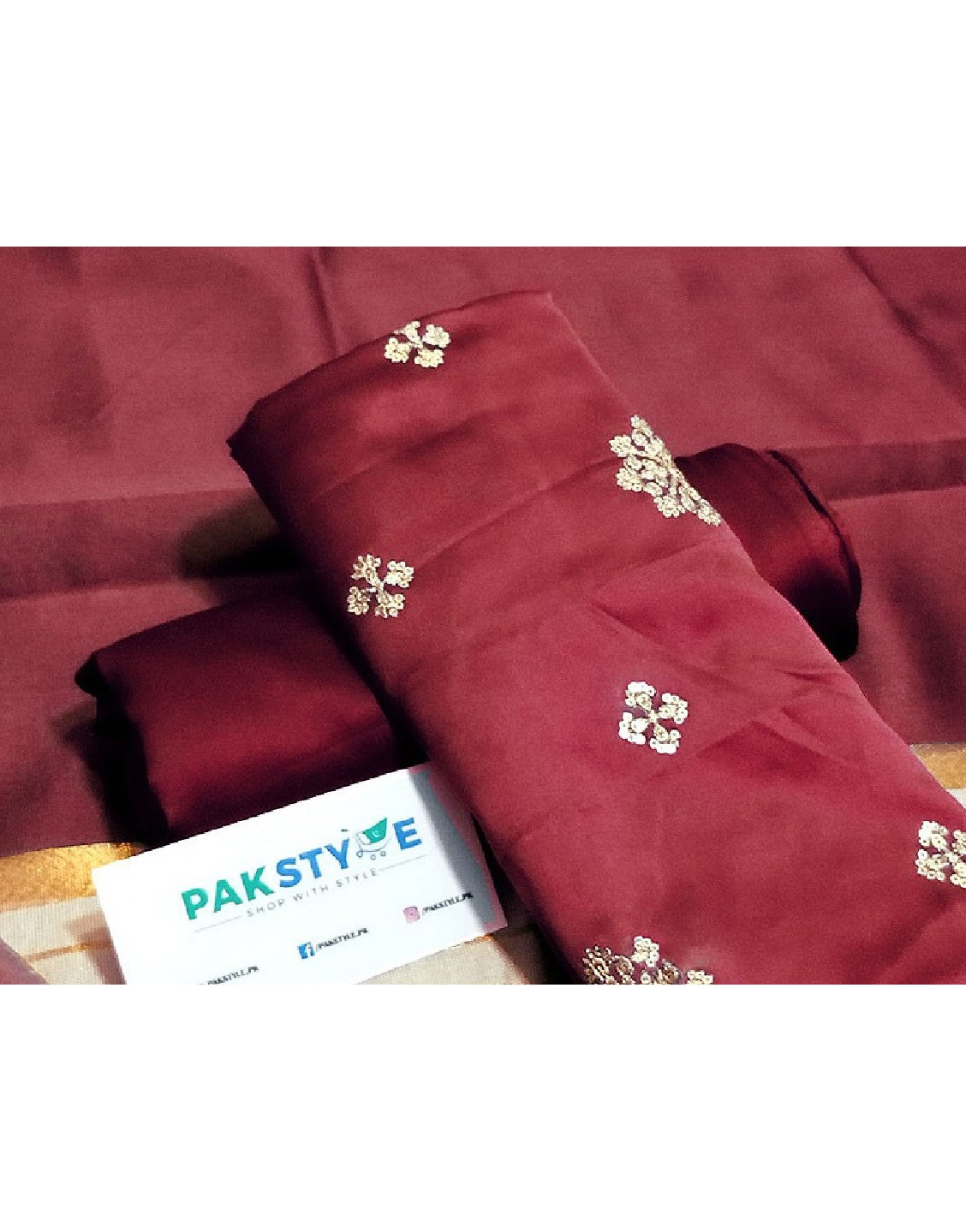 Banarsi Style Embroidered Shamoz Silk Dress with Silk Jhalar Dupatta