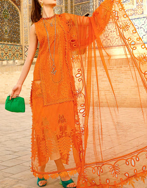 Luxury Heavy Schiffli Embroidered Lawn Dress with Cotton Net Dupatta