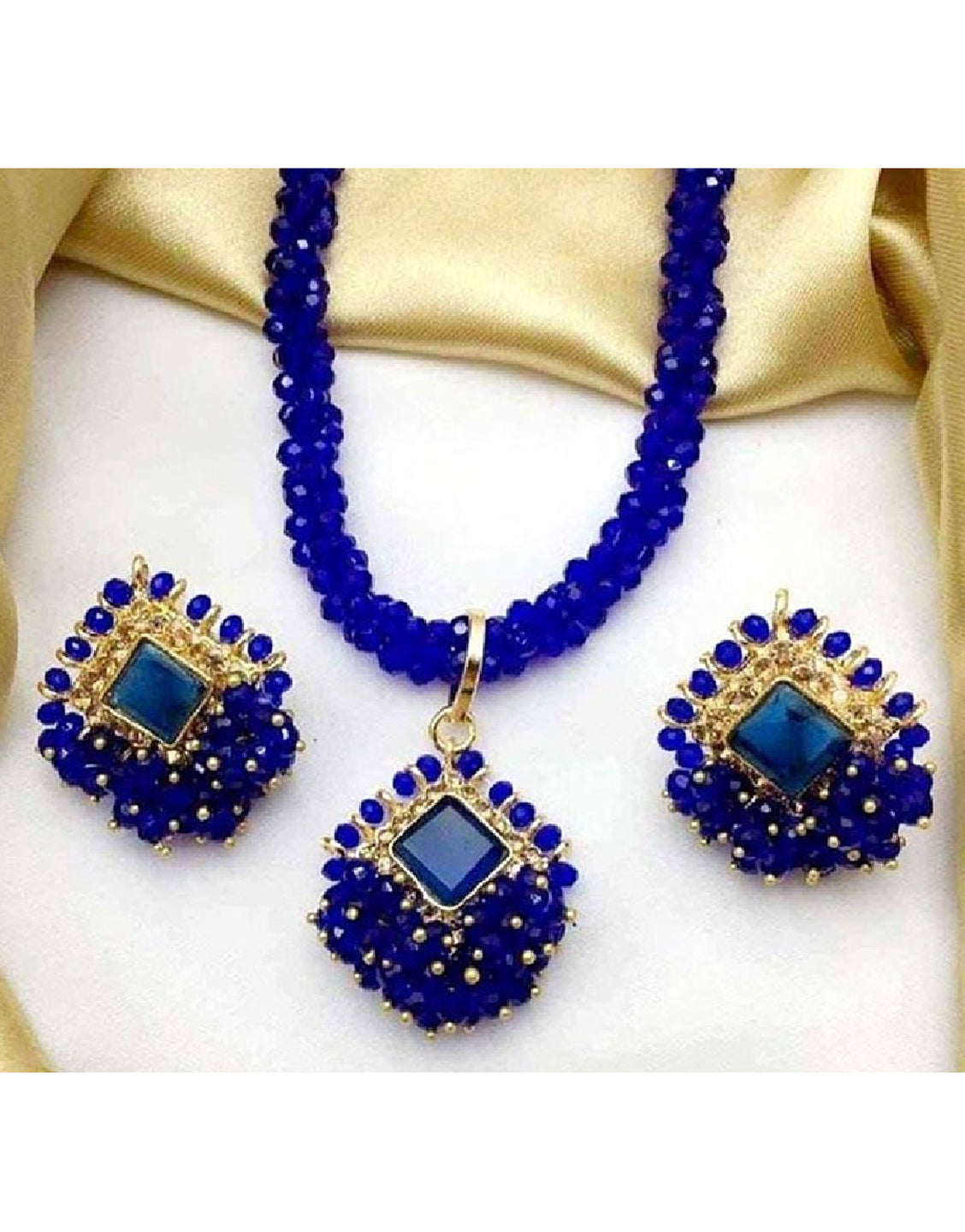 Elegant Mala Necklace Set with Earrings