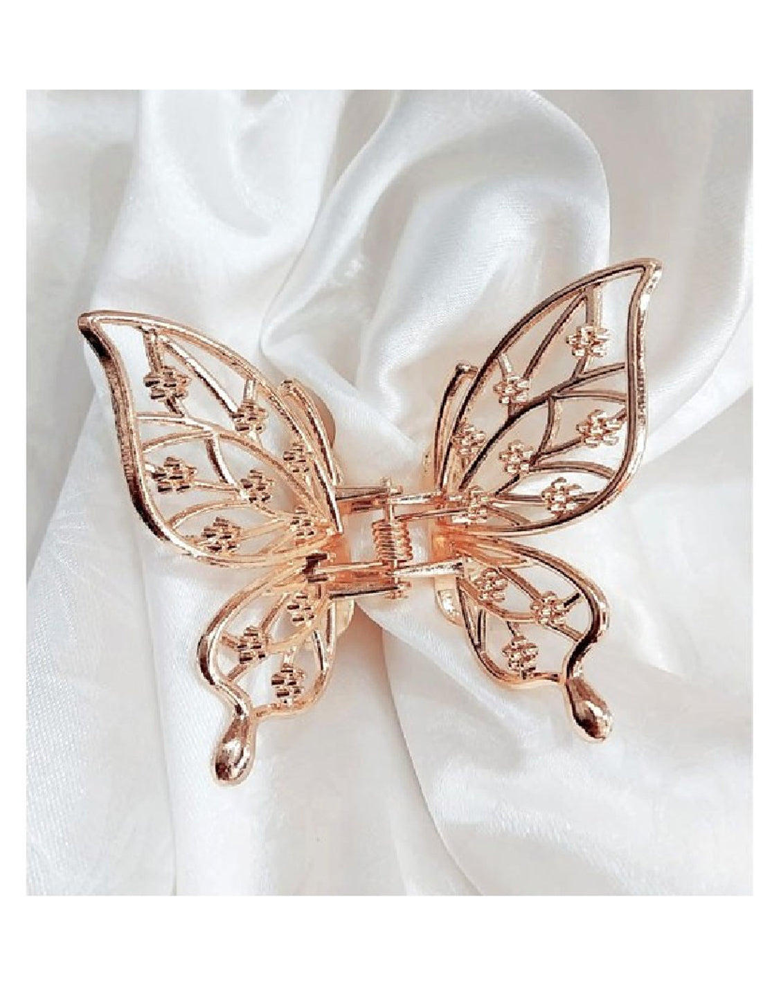 Elegant Butterfly Shaped Hair Clip - Rose Golden