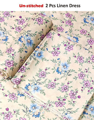 Digital All-Over Print 2-Piece Linen Dress