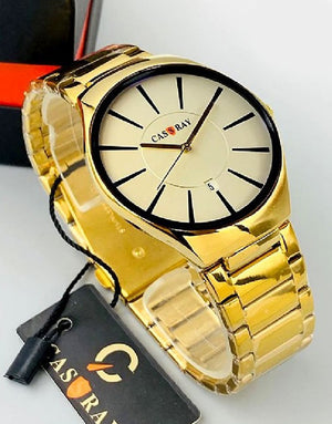 Original Cassray Men's Stainless Steel Chain Watch - Golden