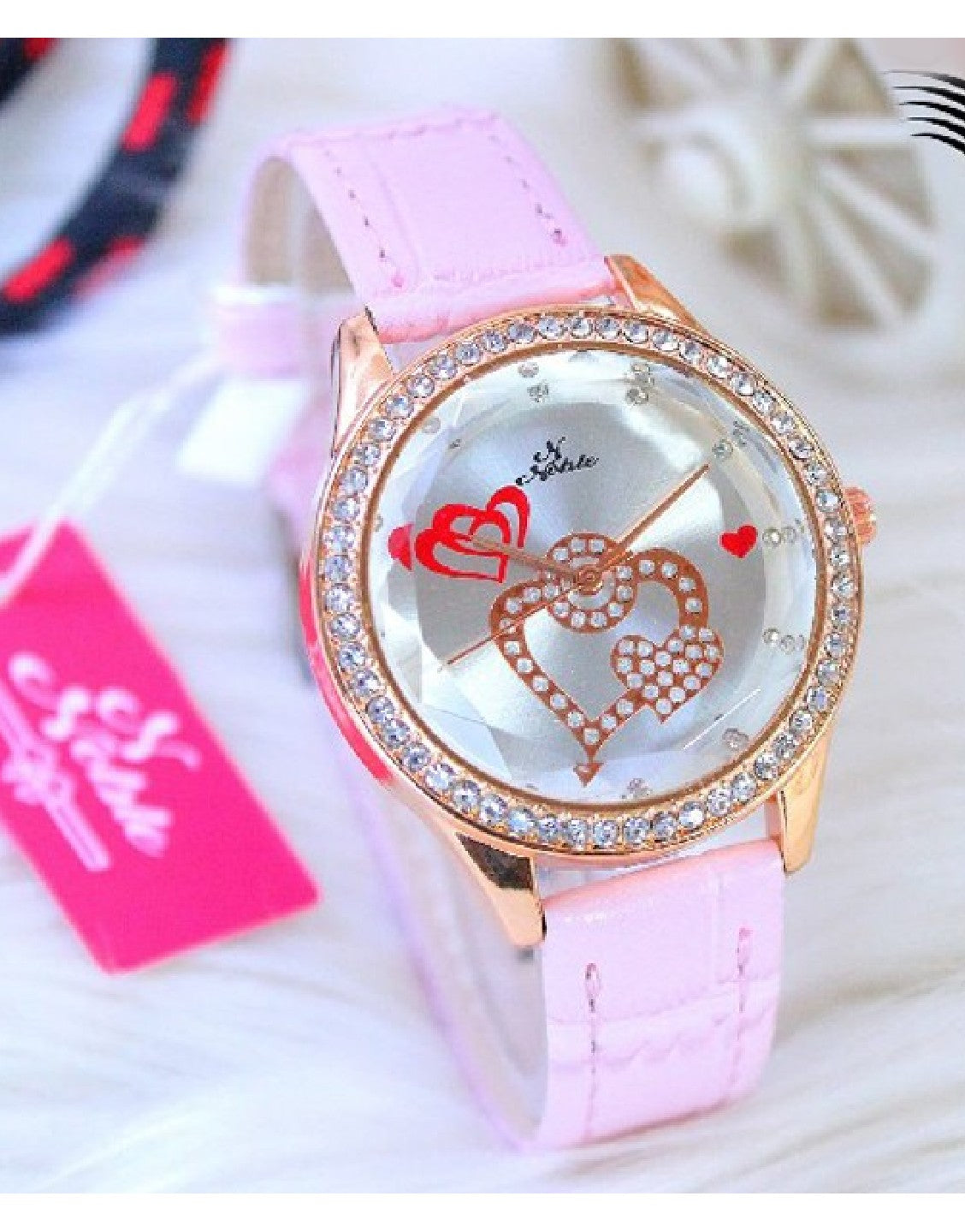 Noble Heart Dial Fashion Watch for Girls