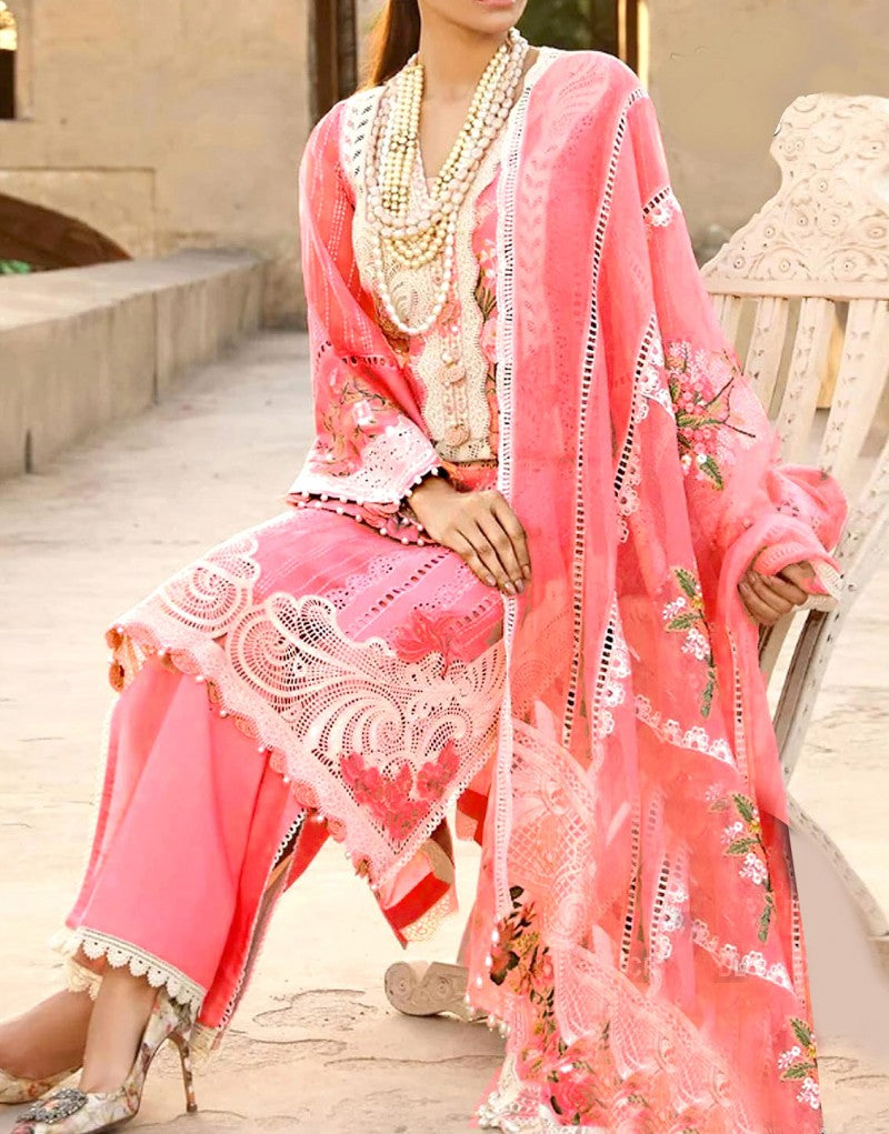 Heavy Embroidered Lawn Dress  with Emb. Brochia Dupatta