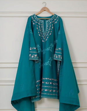 Agha Noor 2 Piece Embroidered Lawn Unstitched | KJ4185