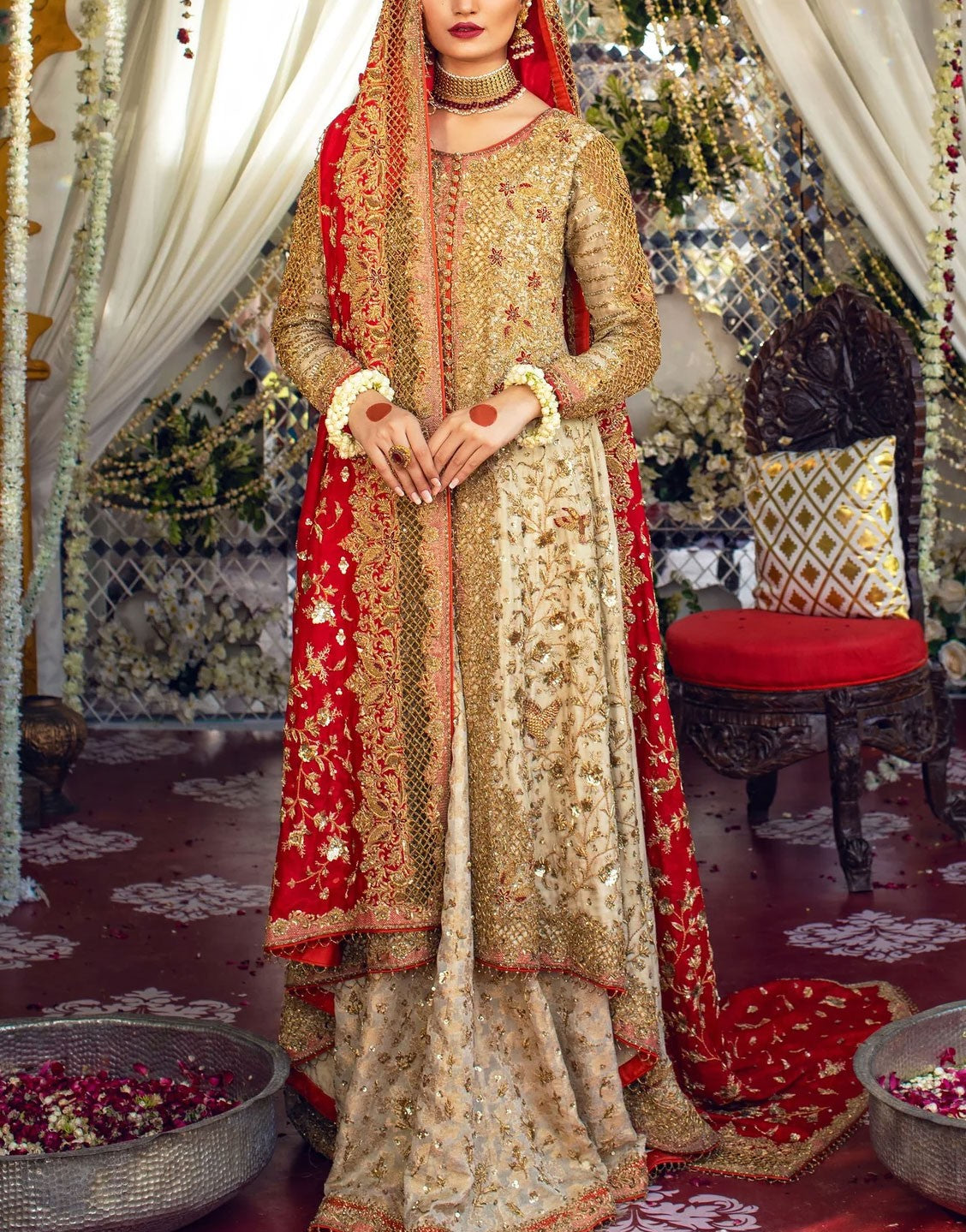 Agha Noor Luxury Heavy Embroidered Bridal Dress | NOOR BRIDAL