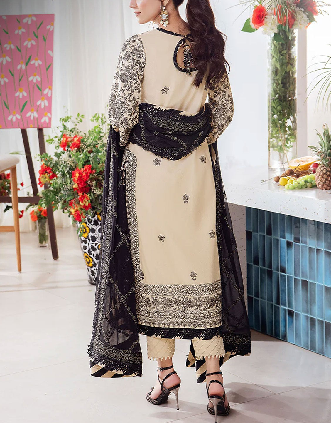 Asim Jofa Embroidered Festive Lawn Suit | AJUR-09