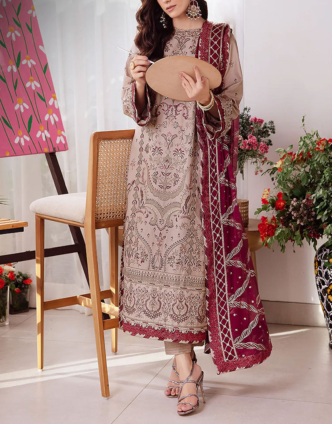 Asim Jofa 3 Piece Unstitched EID Lawn Dress | AJUR-10
