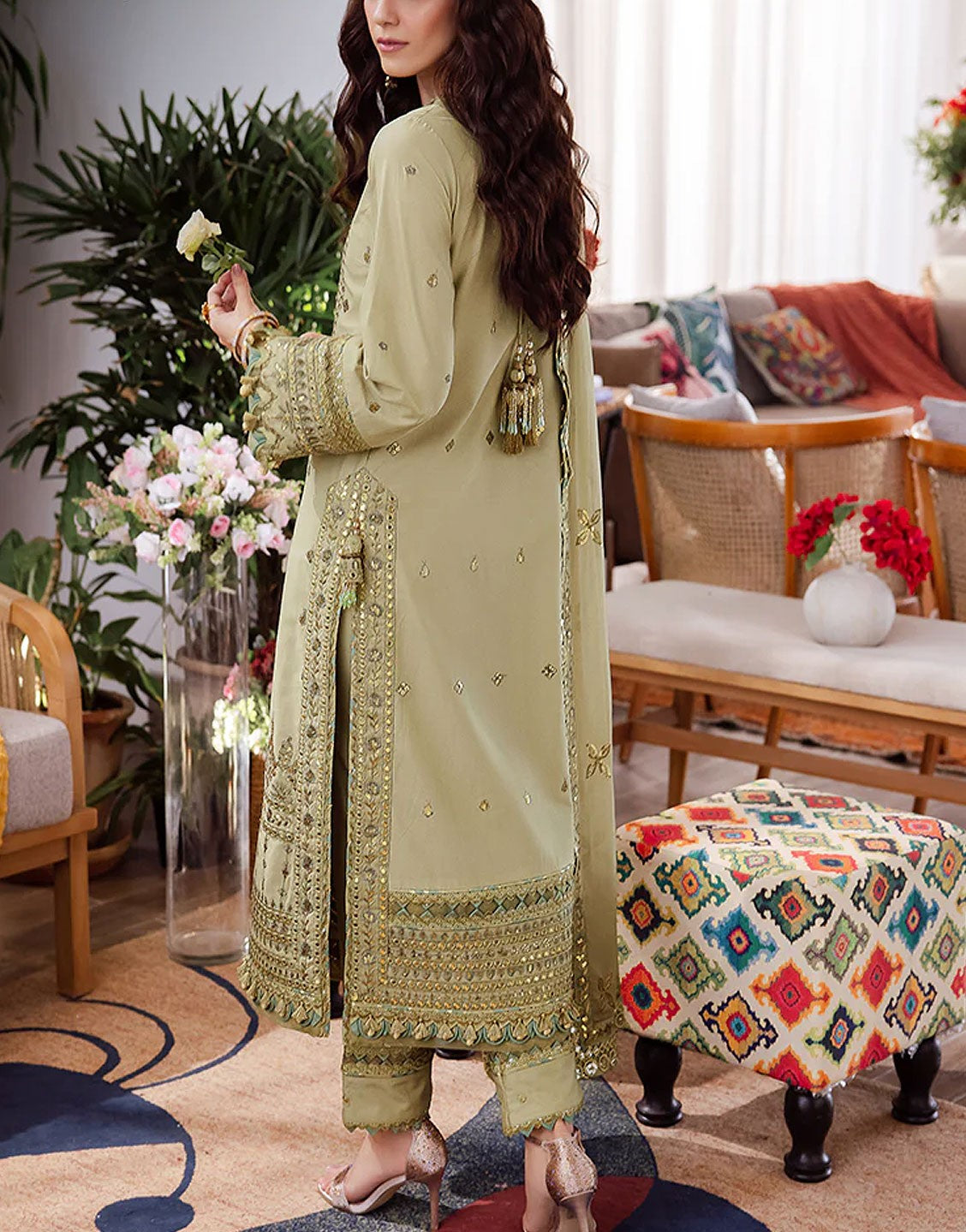 Asim Jofa 3 Piece Embroidered Lawn Sale | AJUR-11