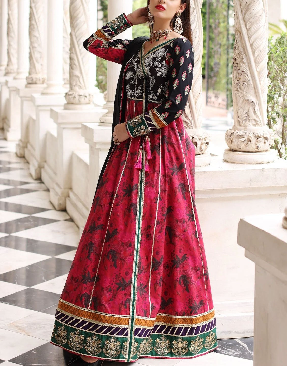 Charizma Angrakha Style Embroidered Maxi Dress | Anarkali Best Price Online in Pakistan Charizma Angrakha Style Embroidered Maxi Dress | Anarkali Best Price Online in Pakistan