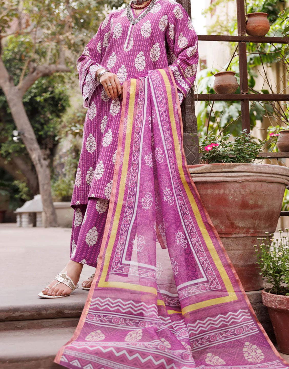 Almirah 3-Piece Unstitched Cotton Dress | ALP-3PS-1882
