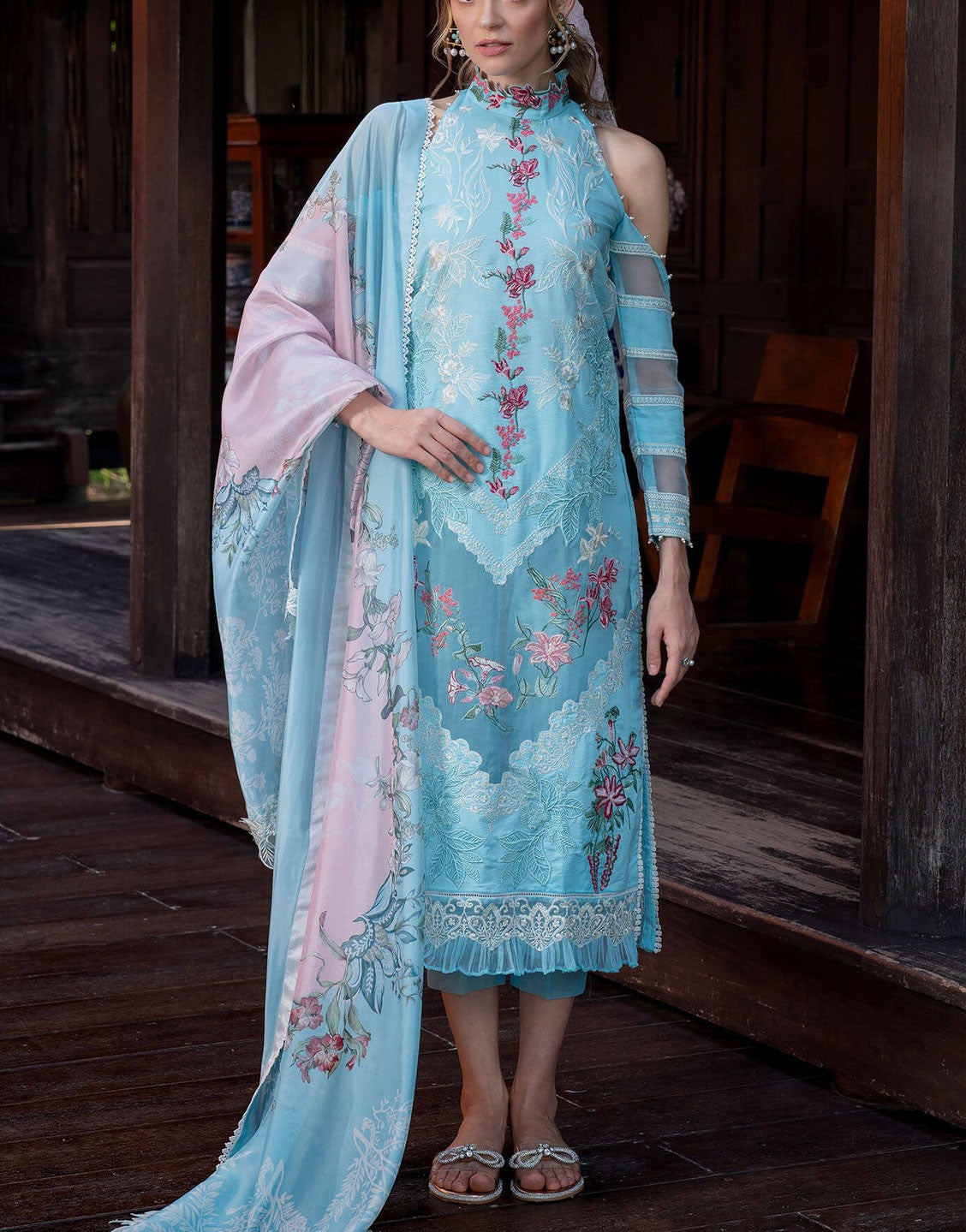 Asifa & Nabeel Luxury Embroidered Lawn Suit | UTOPIA (RRL-01)