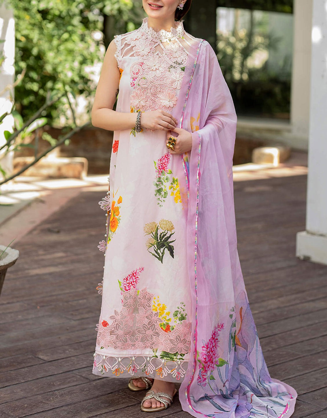 Asifa & Nabeel Unstitched EID Lawn Dress | Bulbul MK-05
