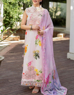 Asifa & Nabeel Unstitched EID Lawn Dress | Bulbul MK-05