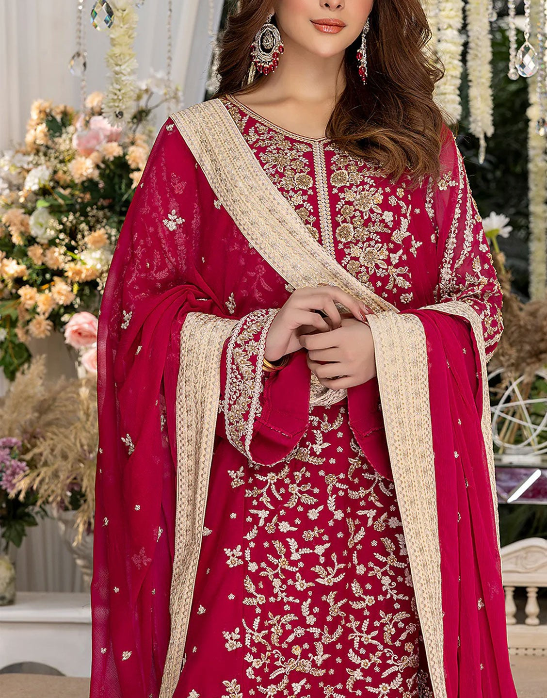 Azure 3 Pcs Embroidered Bridal Wear Dress | Wedding Edit Dastaan