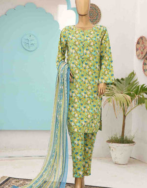 Bin Saeed 3 Piece Printed Summer Lawn Suit | SMCD-0110