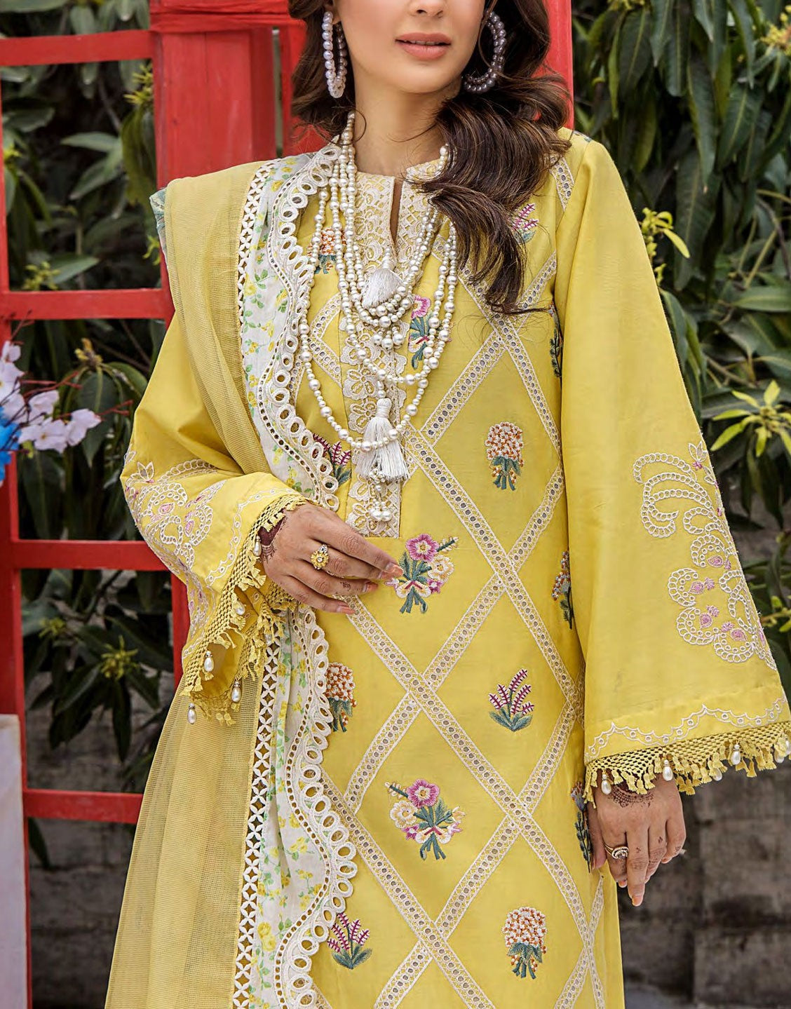 EshAisha Embroidered Luxury Summer Lawn Suit | EA-5120 - Out of Stock
