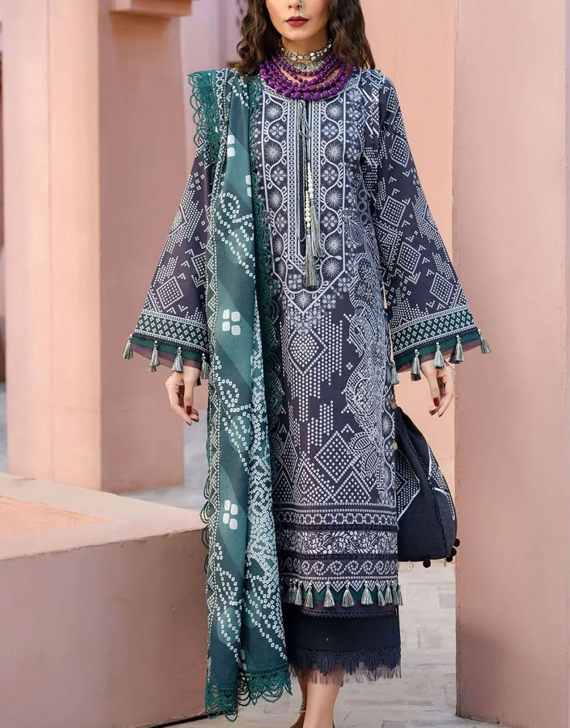 Firdous Digital Printed Unstitched Summer Lawn Dress
