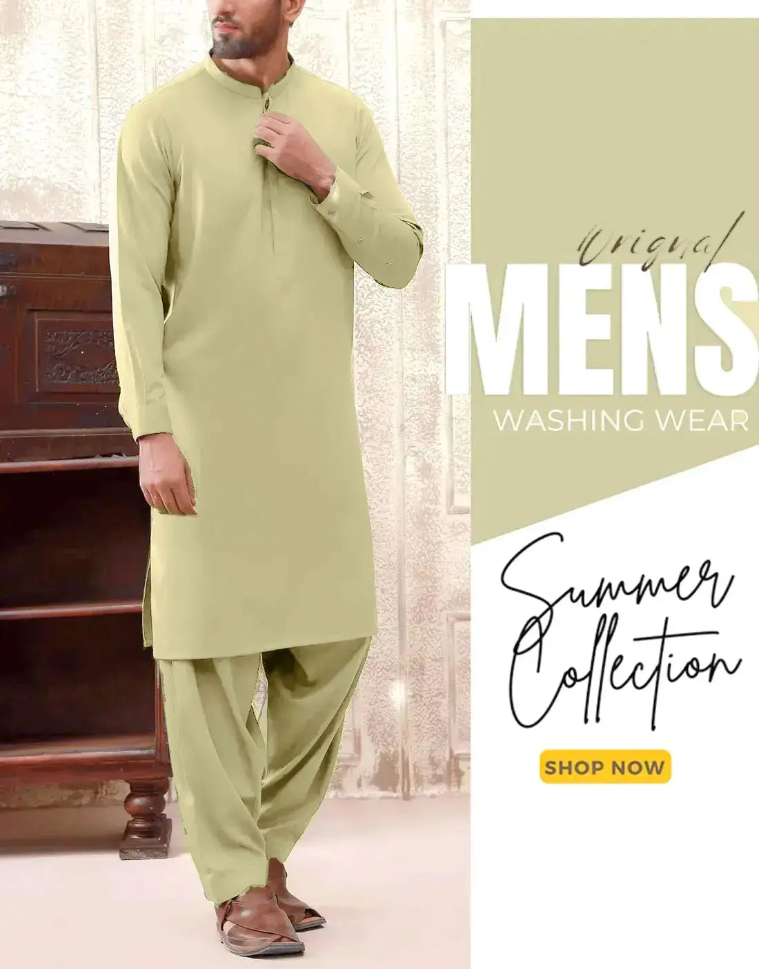 Unstitched Italian Boski Wash & Wear Men’s Shalwar Kameez