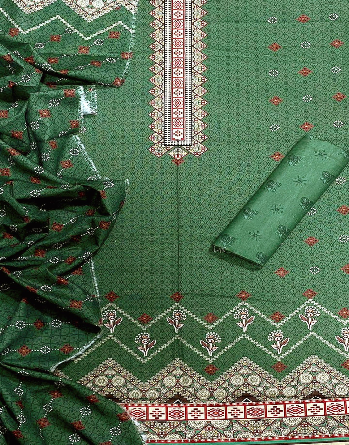 Digital Print Khaddar Dress with Khaddar Dupatta