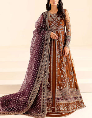 Luxurious Handwork Heavy Embroidered NET Bridal Maxi Dress 