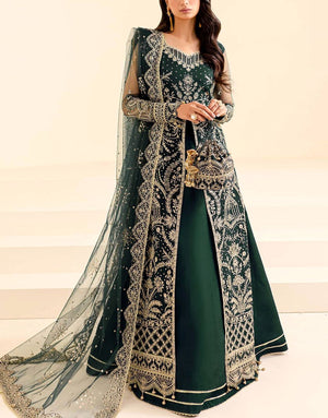 Luxury Heavy Embroidered NET Bridal Wear Maxi Dress 