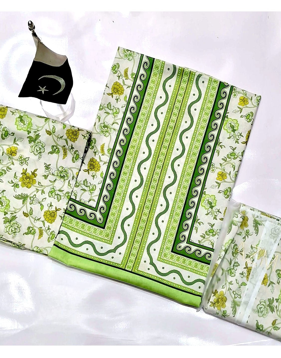 Trendy 2-Piece Digital Print Shuttless Lawn Dress with Printed Trouser