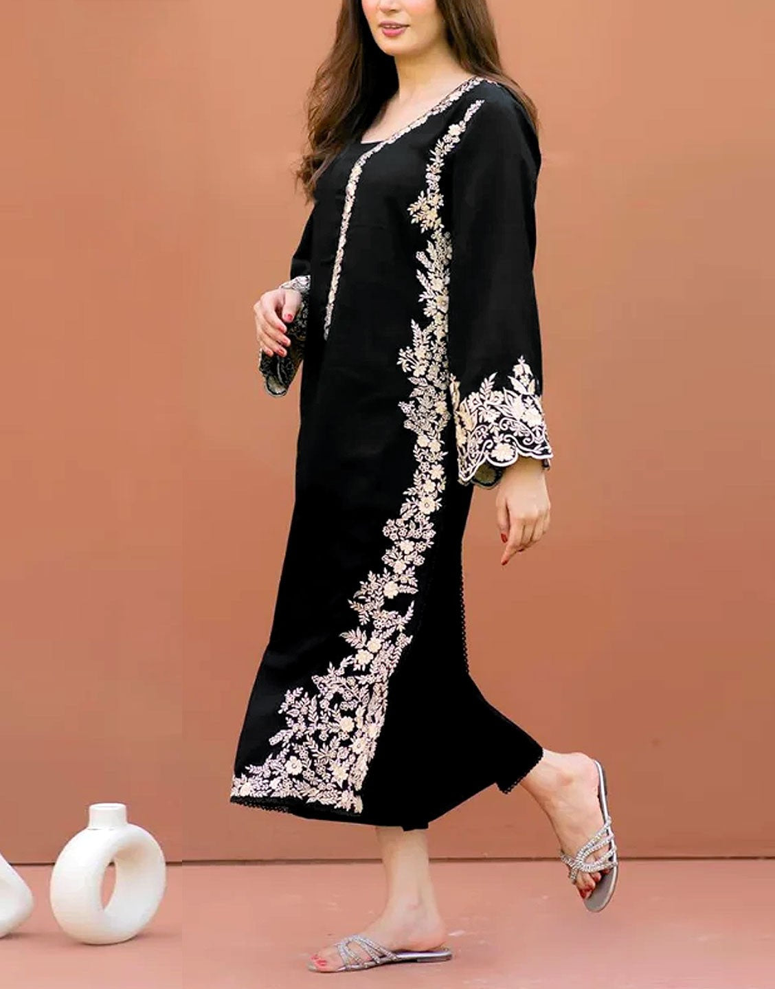 Elegant 2-Piece Embroidered Summer Lawn Dress 