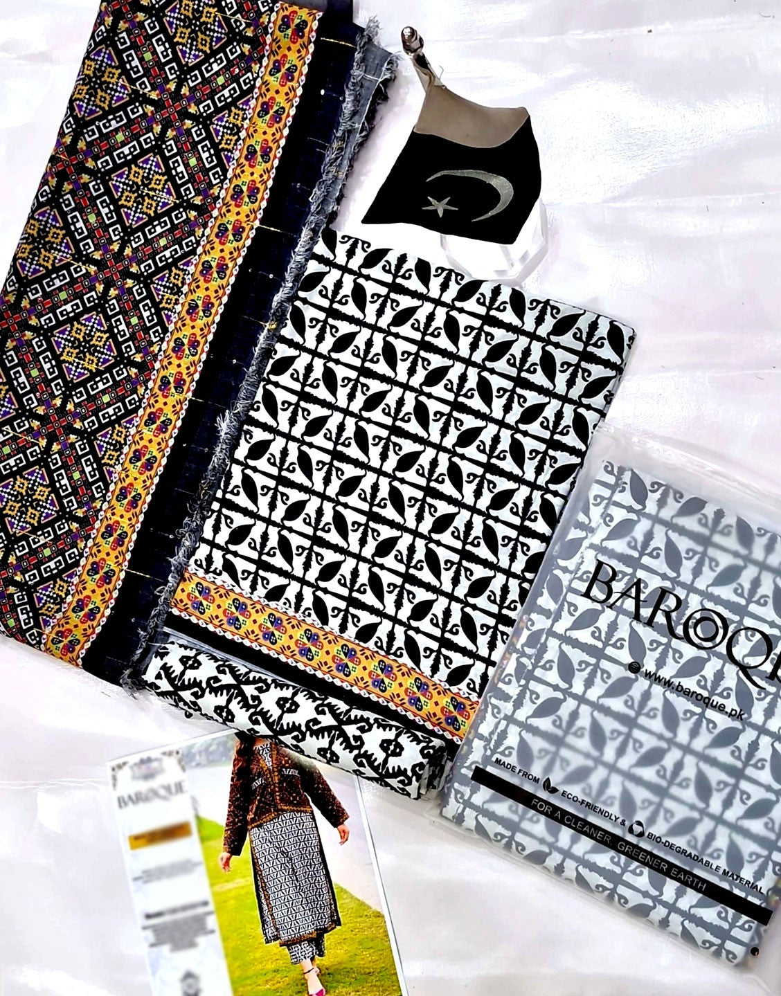 All-Over Digital Print Lawn Suit with Swiss Zari Dupatta