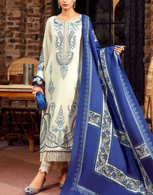 Heavy Embroidered Lawn Suit  with Diamond Zari Dupatta