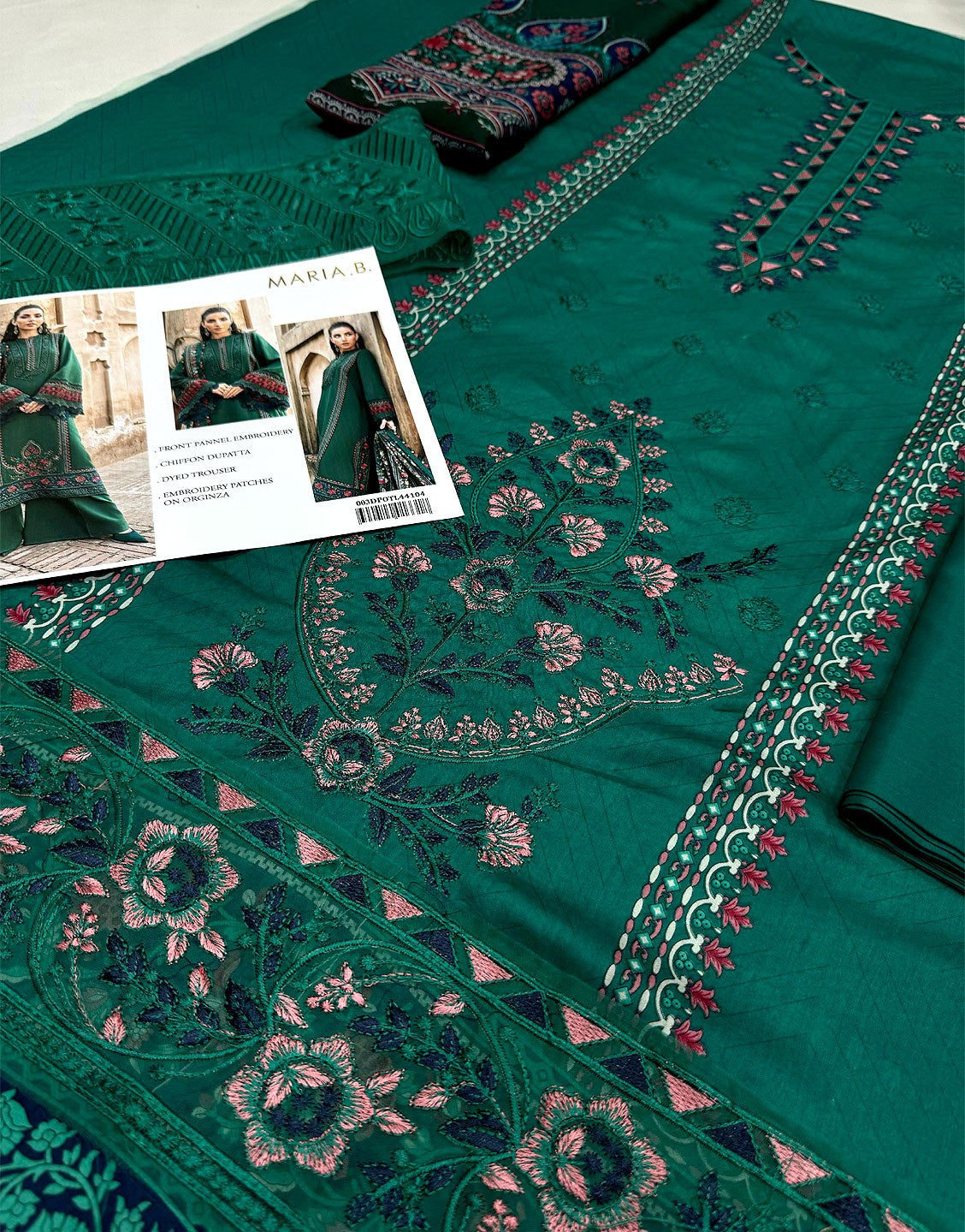 Heavy Panel Embroidered EID Lawn Dress with Chiffon Dupatta - Out of Stock