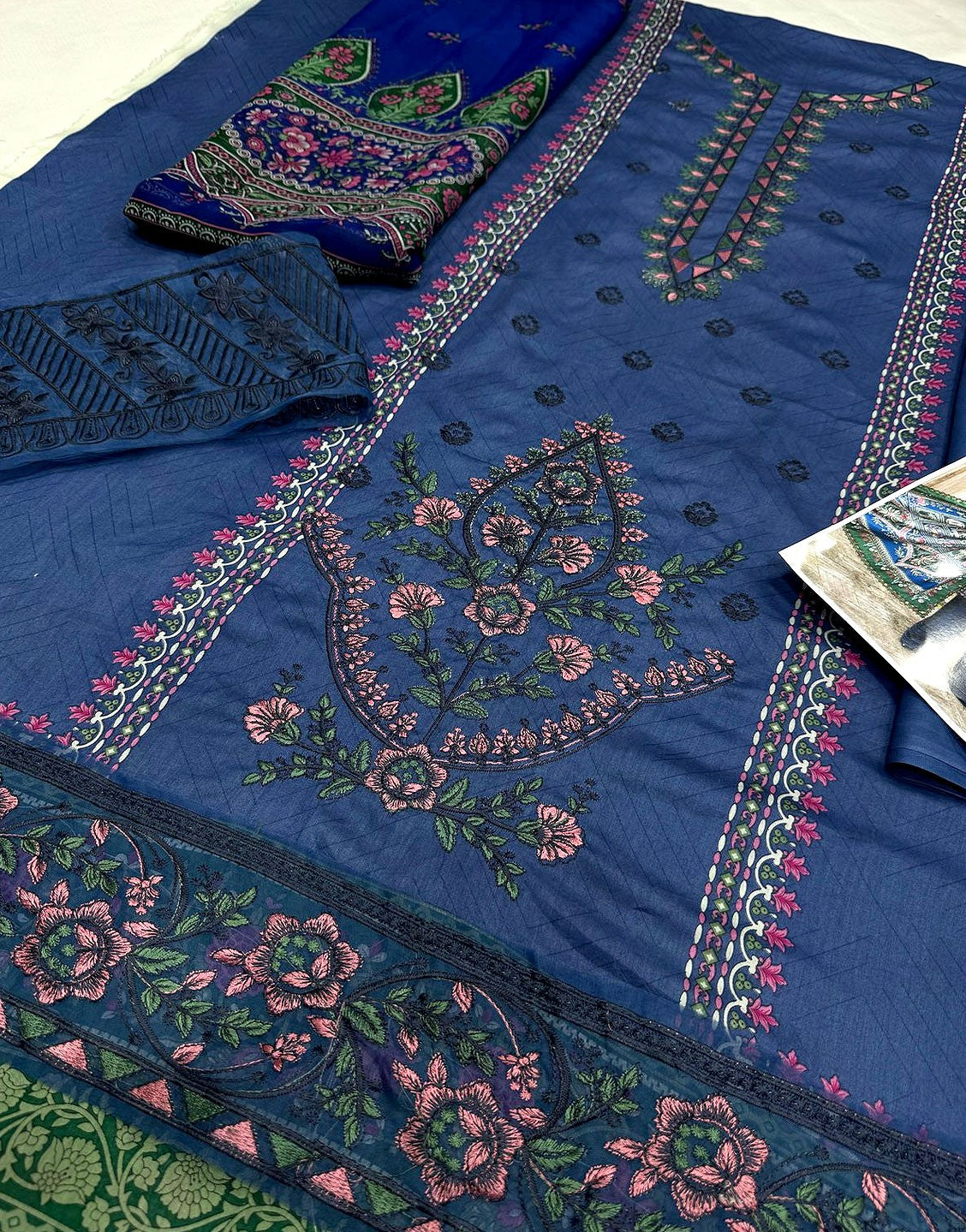 Heavy Panel Embroidered EID Lawn Dress with Chiffon Dupatta