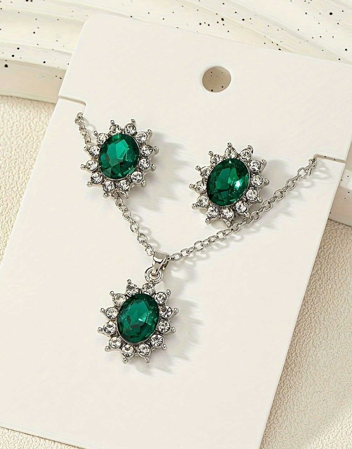 Elegant Sun Flower Style Necklace & Earrings Set for Girls