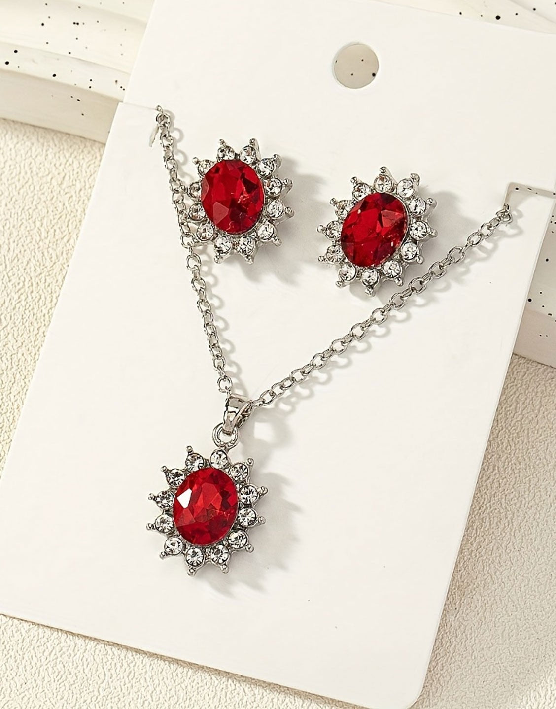 Elegant Sun Flower Style Necklace & Earrings Set for Girls