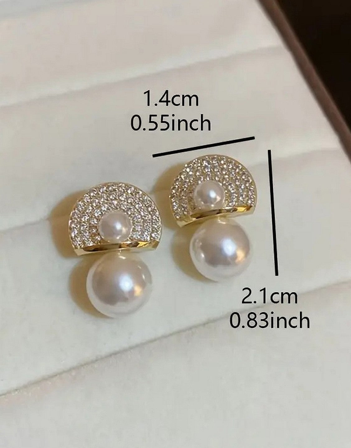 Imitation Pearl Geometric Design Zinc Alloy Earrings