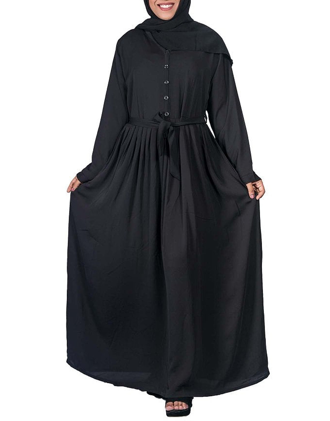 Umbrella Style Abaya With Scarf