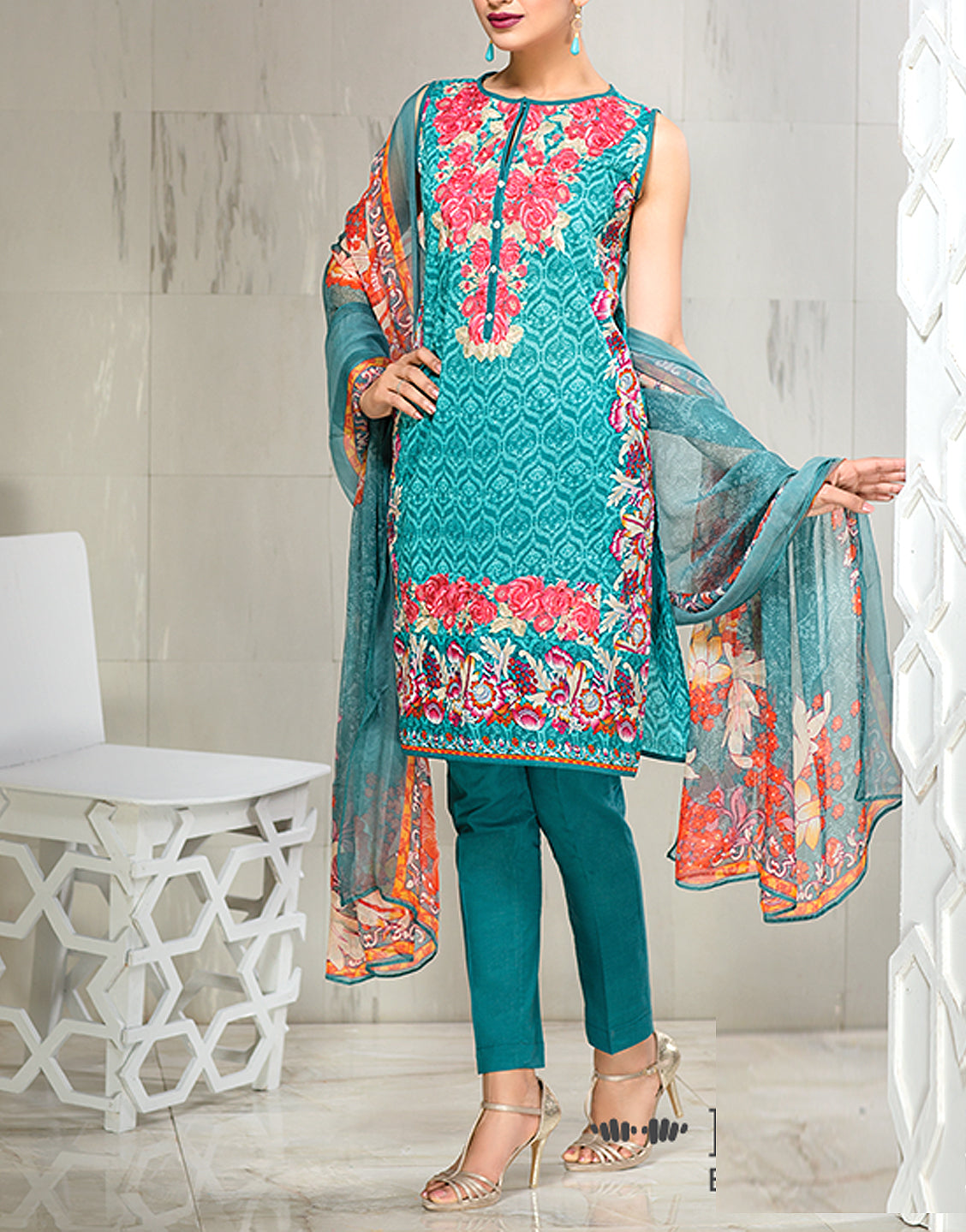 Embroidered Lawn Suit