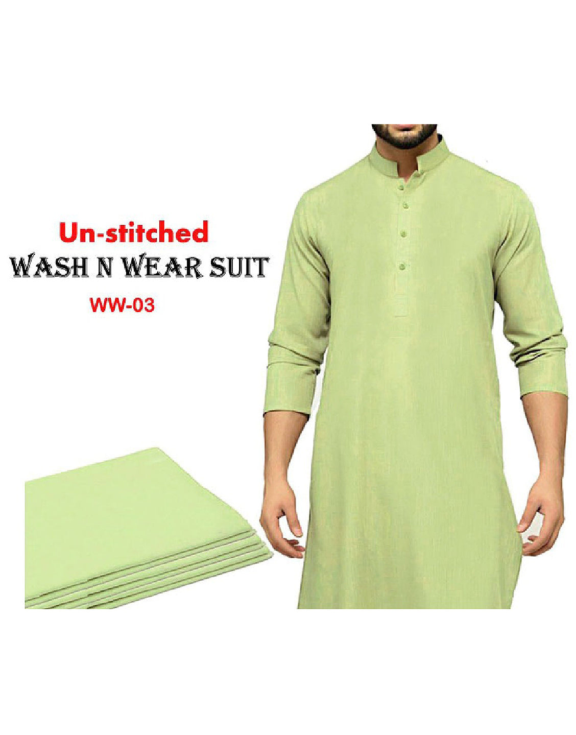 Unstitched Wash N Wear Men's Shalwar Kameez