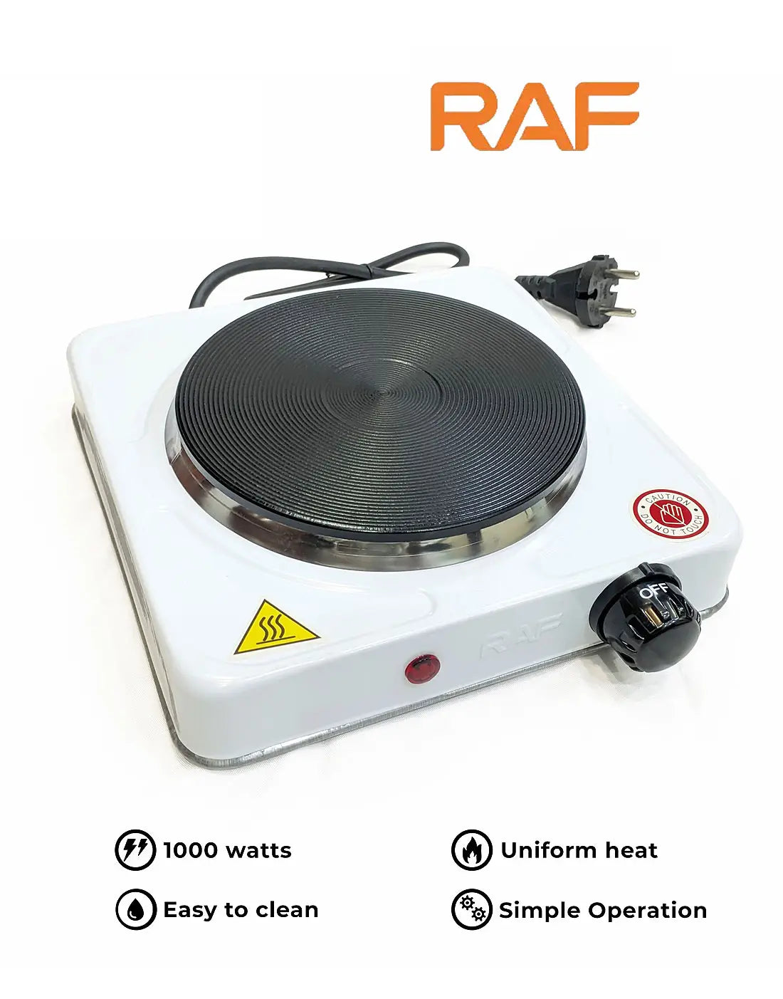 RAF 1000W Portable Hot Plate Cooking Stove Cooker R.8010A