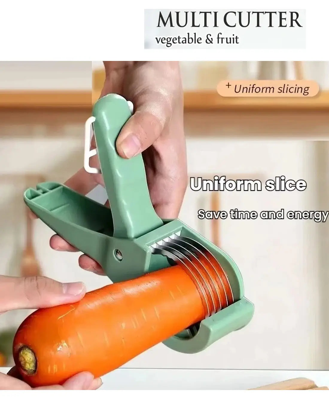 Kitchen Fruit & Vegetable Cutter Slicer – Carrot, Cucumber Cutting Tool