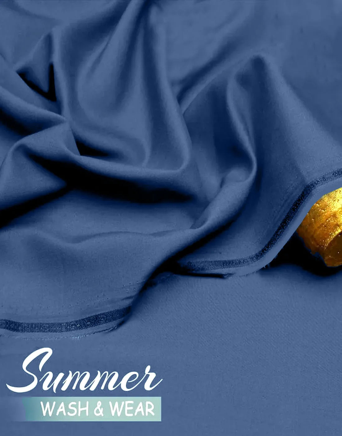 IB Unstitched Wash n Wear Zinc Blue Shalwar Kameez for Men – Premium Quality Fabric