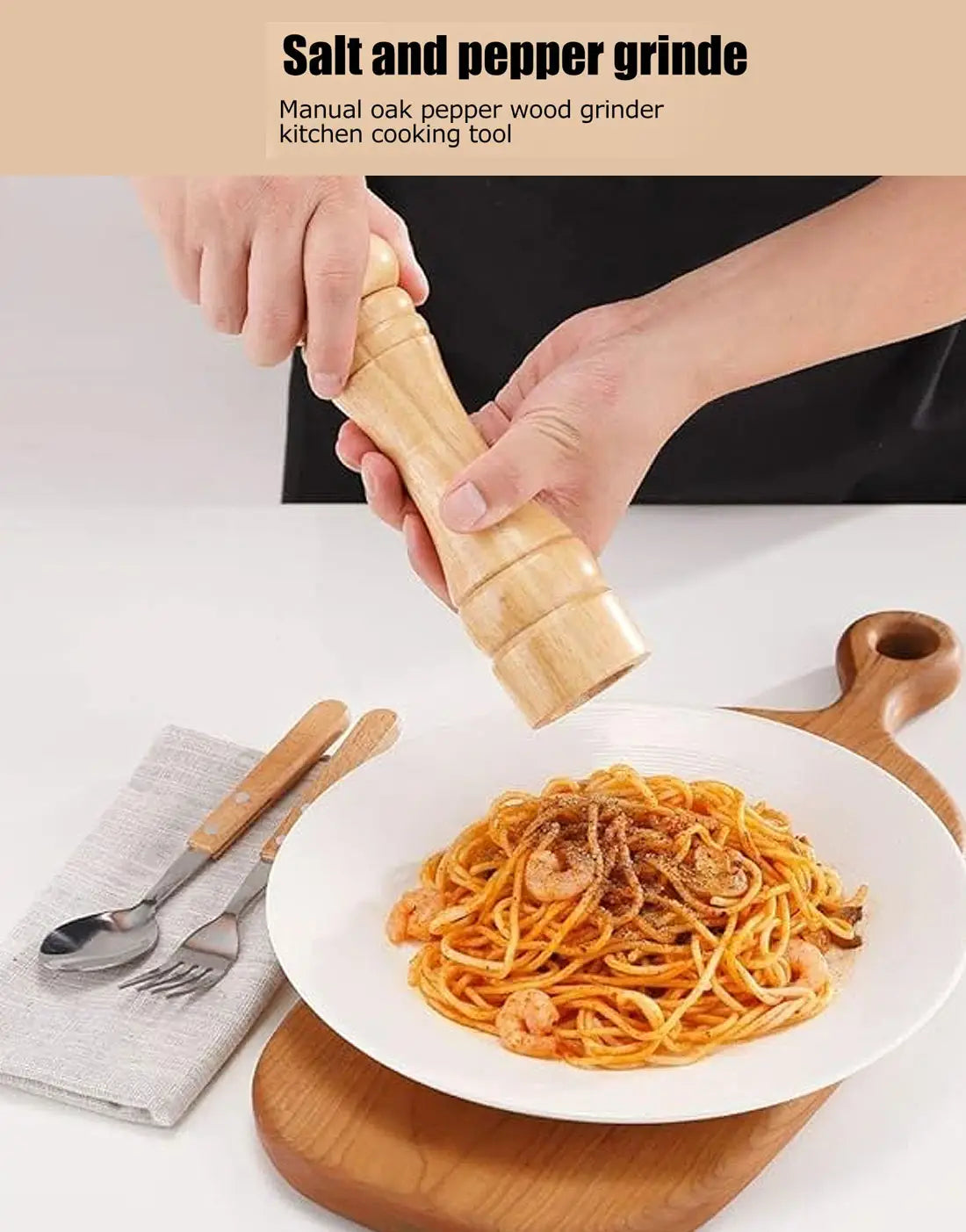 Wooden Manual Black Pepper Grinder Mill and Crusher