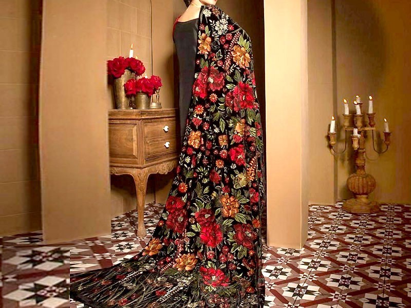 Luxury Velvet Dresses & Velvet Shawls Collection 2019-20