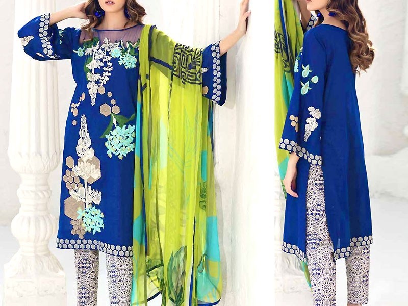 2-Piece Embroidered Linen Dress 2023
