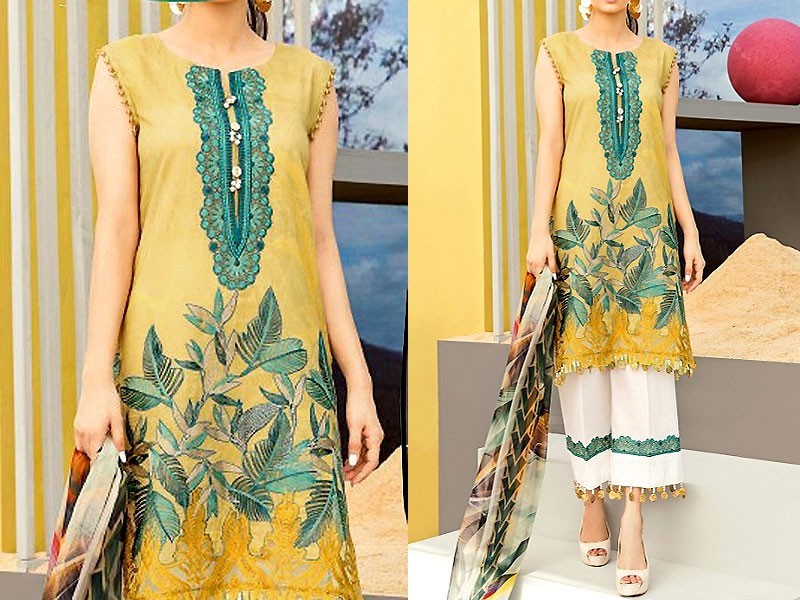 Best Linen Dresses Designs 2019-20 in Pakistan