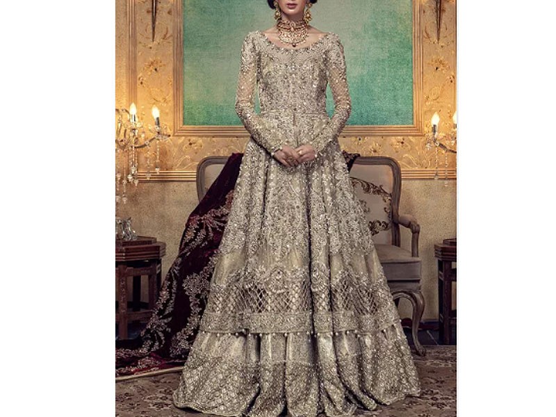 Luxury Handwork Heavy Embroidered Organza Wedding Dress 2024 with Inner