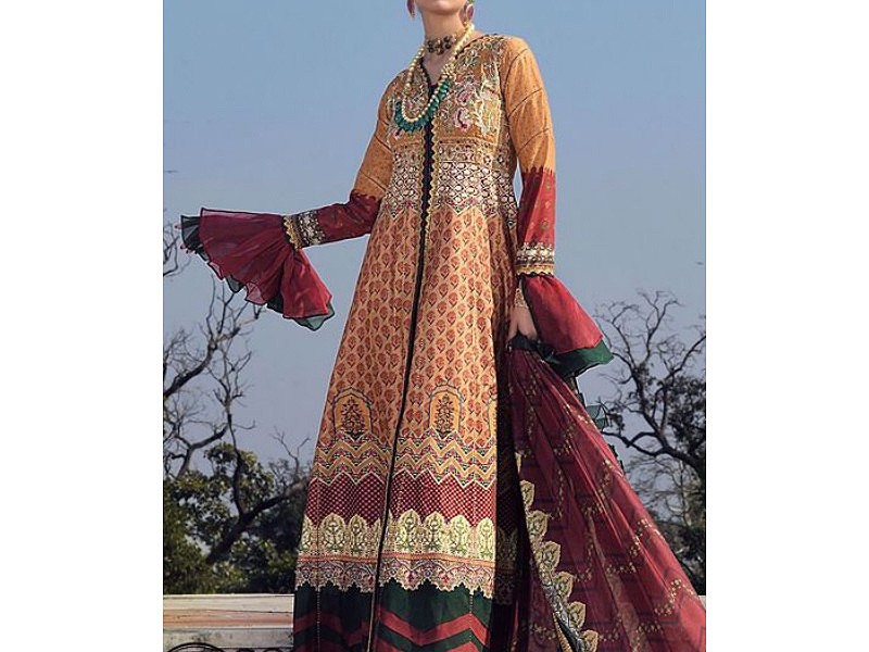 Digital All-Over Chunri Print Lawn Dress with Diamond Dupatta