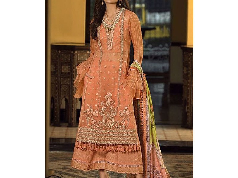 Ethnic Sequins Embroidered 2-Piece Black Cotton Lawn Dress