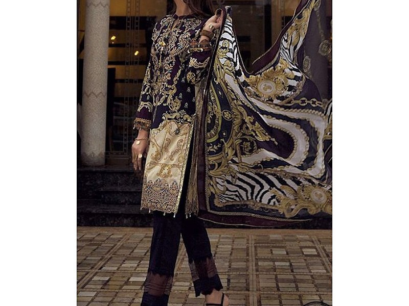 Digital All-Over Chunri Print Lawn Dress with Diamond Dupatta