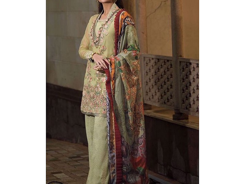 Ethnic Sequins Embroidered 2-Piece Black Cotton Lawn Dress